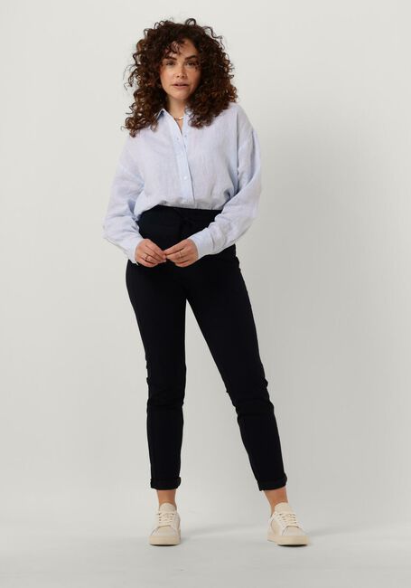 Blau/weiß gestreift MOSCOW Bluse 115–05-BUTTONS - large