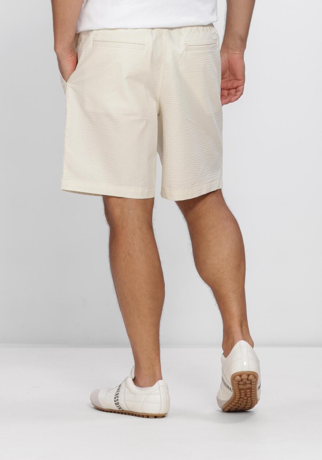 Ecru LACOSTE Kurze Hose RELAXED FIT WAFFLE TEXTURE SHORTS - large