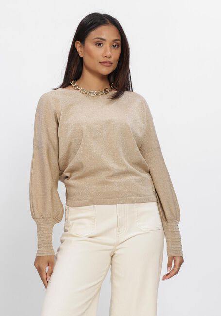 Camelfarbene NUKUS Pullover JORIEN PULLOVER LUREX - large