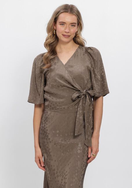 Beige OBJECT Blusen OBJBELA RE S/S TOP - large
