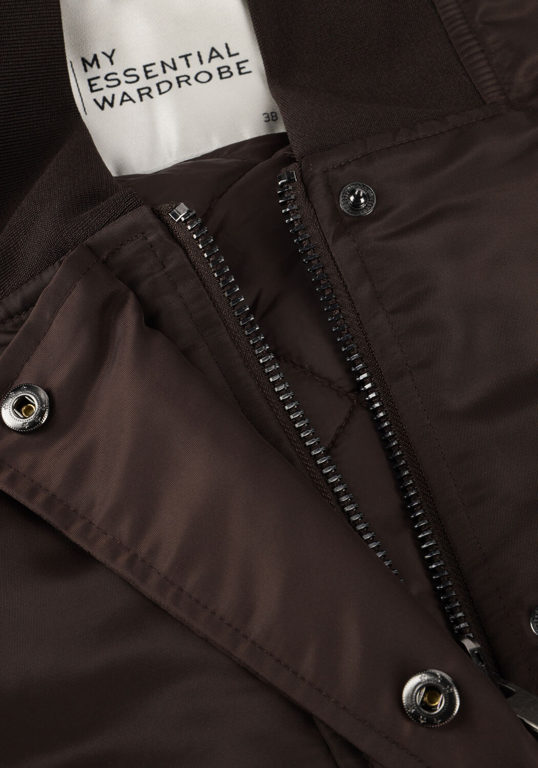 Braune MY ESSENTIAL WARDROBE Wattierte Jack HELGAMW REVERSABLE LONG JACKET - large