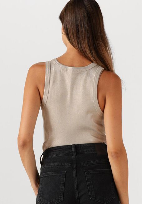 Beige SUMMUM Top RIB TANKTOP COTTON RIB - large