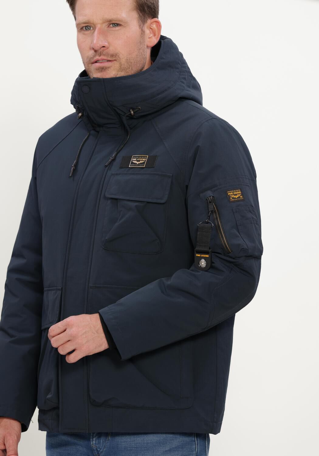 Dunkelblau PME LEGEND Wattierte Jack SEMI LONG JACKET YETCRAFT - large