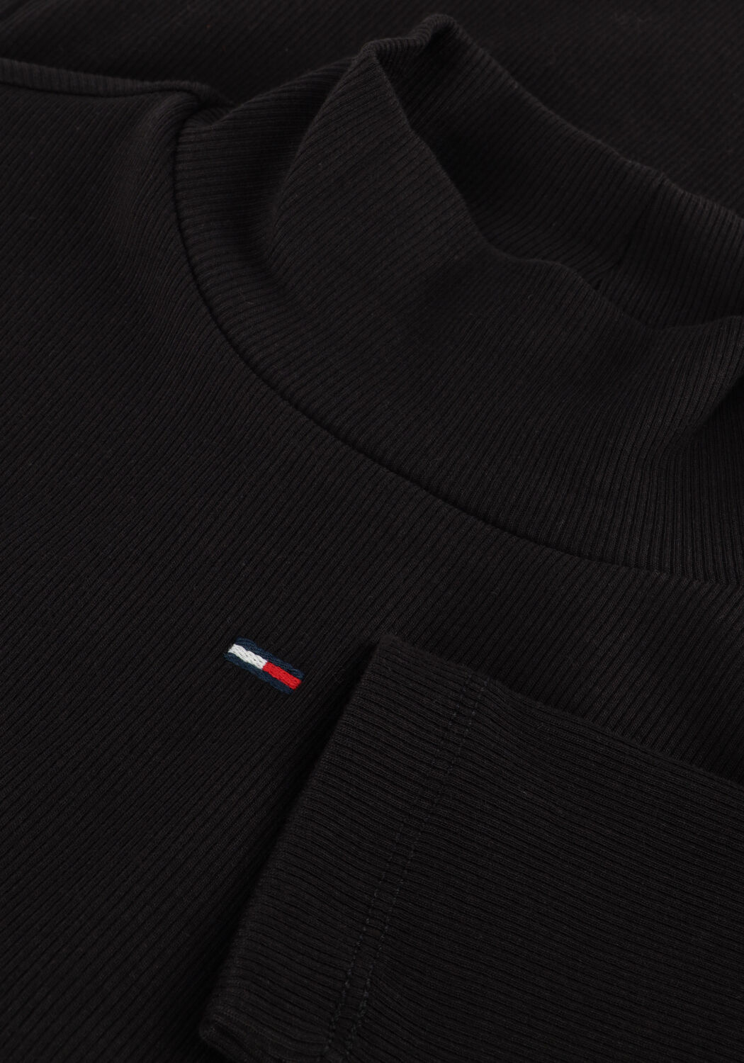 Schwarze TOMMY JEANS Rollkragenpullover TJW ESSENTIAL MOCK NECK - large
