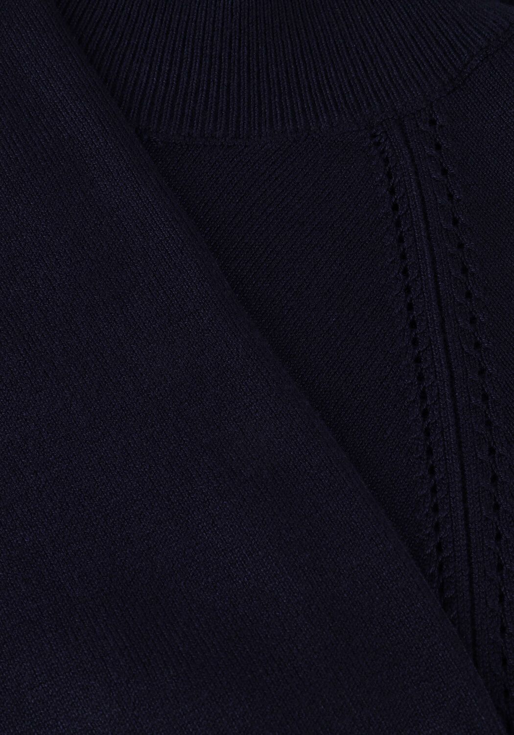 Dunkelblau SUMMUM Rollkragenpullover SWEATER TURTLE NECK BASIC KNIT - large