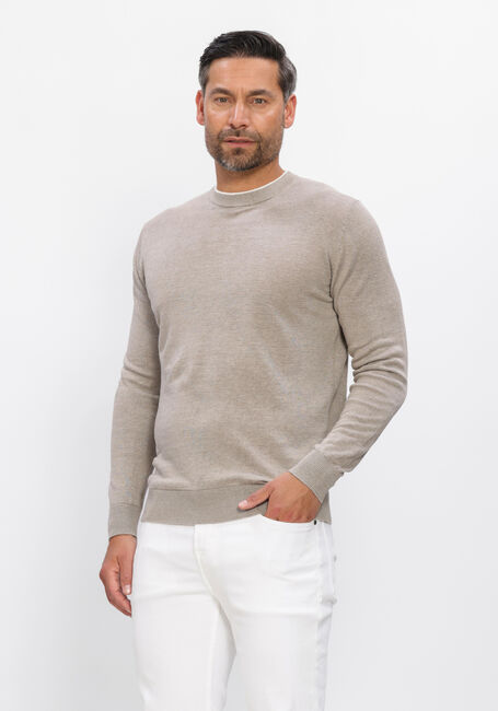 Beige GENTILUOMO Pullover ROUND NECK LS - large