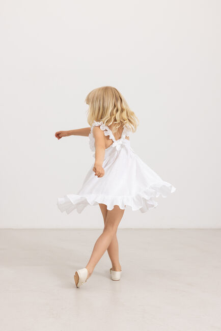 Weiße MARMAR COPENHAGEN Minikleid DANITA FRILL - large