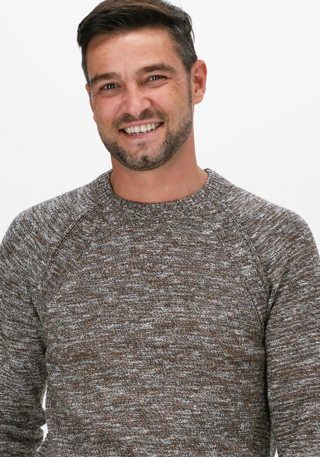 Braune CAST IRON Pullover R-NECK SLIM FIT COTTON MOULINE - large