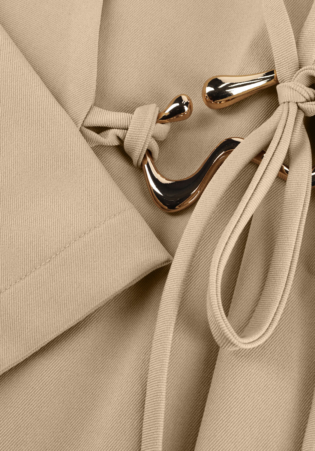 Beige NOTRE-V Minikleid NV-HYLKJE - large