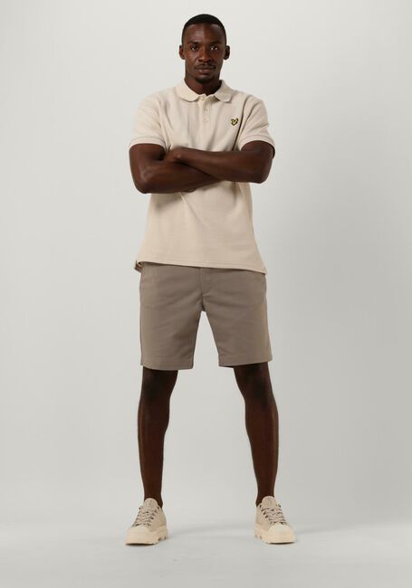 Beige LYLE & SCOTT Polo-Shirt CUFFED POLO - large