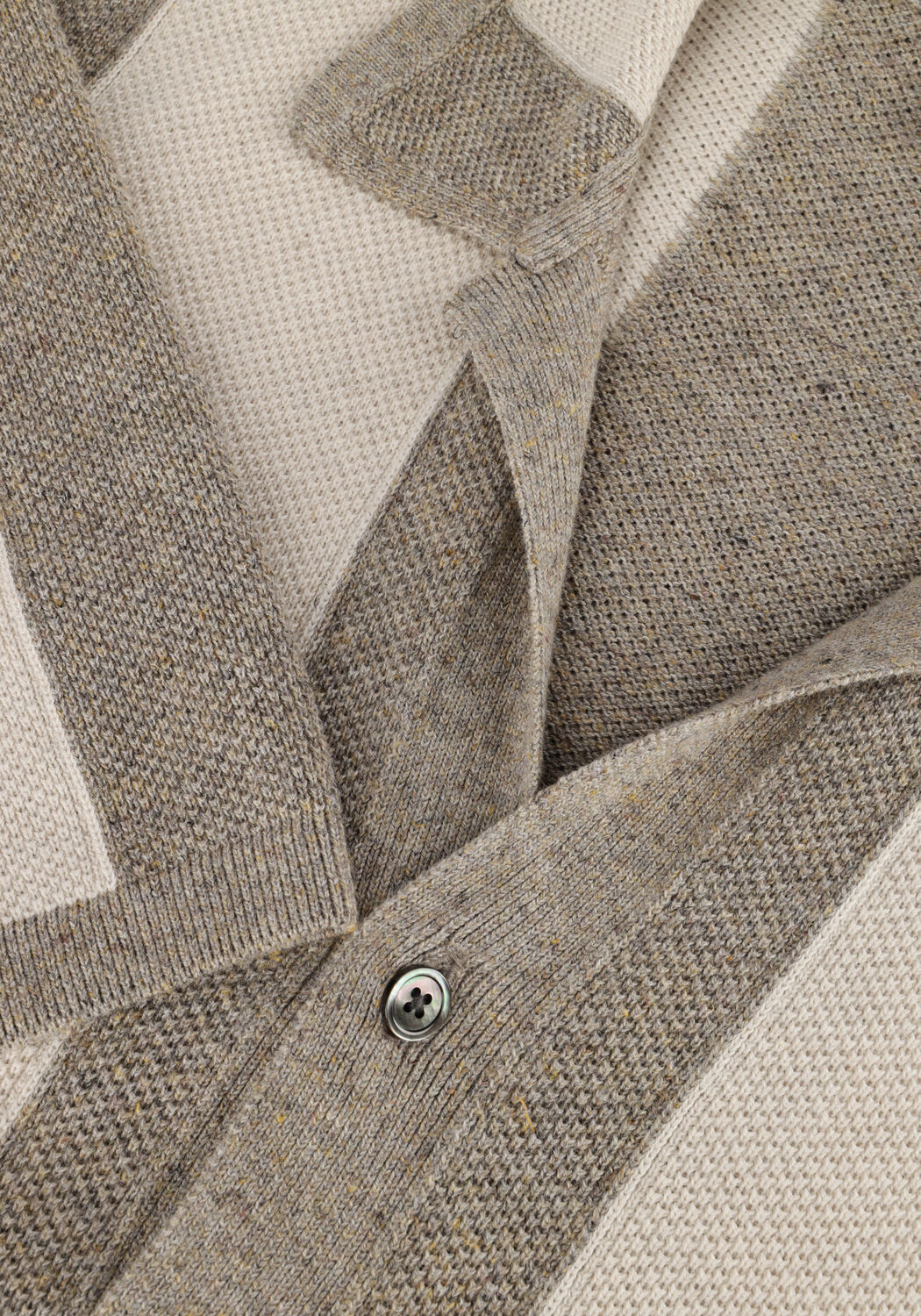 Beige PROFUOMO Polo-Shirt POLO CAMP BUTTON TH - large