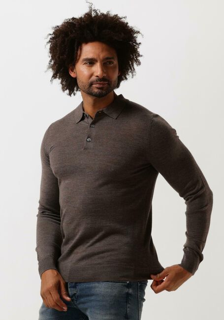 Taupe PROFUOMO Polo-Shirt POLO LONGSLEEVE - large