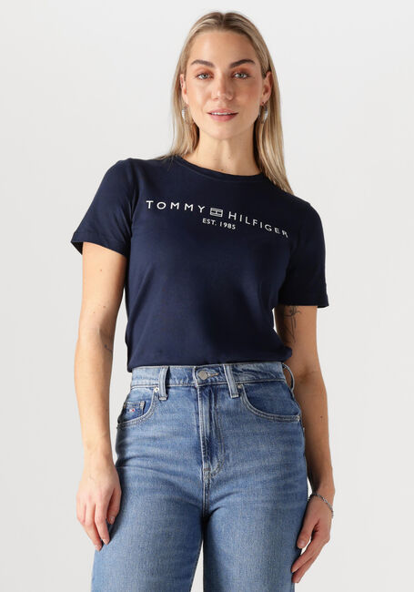 Dunkelblau TOMMY HILFIGER T-shirt REG CORP LOGO - large