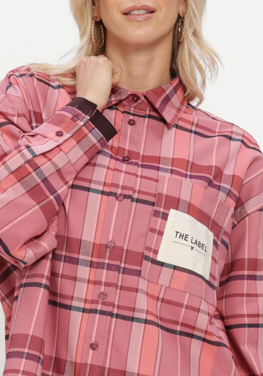 Orangene ALIX THE LABEL Blusen LADIES WOVEN CHECK BLOUSE - large