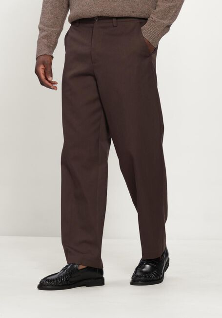 Braune SELECTED MEN Hose SLM220-LOOSE LUKE WOOL BLEND PANT - large