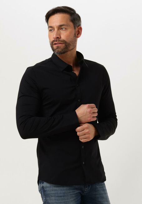 Schwarze PURE PATH Casual-Oberhemd JERSEY BASIS SHIRT - large