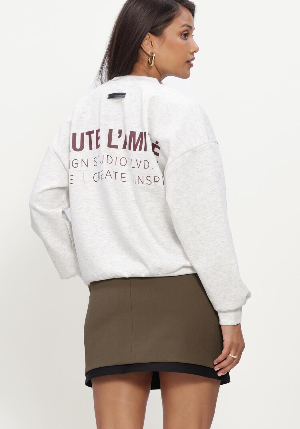 Hellgrau HAUTE L'AMITI&Eacute; Pullover & Cardigans BACK PRINT STUDIO SWEAT - large