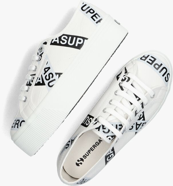 Weiße SUPERGA Sneaker low 2790 LETTERING TAPE - large