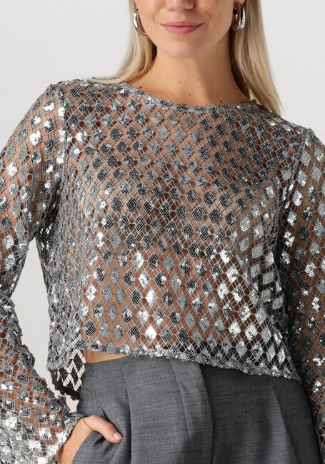 Silberne OBJECT Top OBJGITTE LO L/S TOP 136 - large