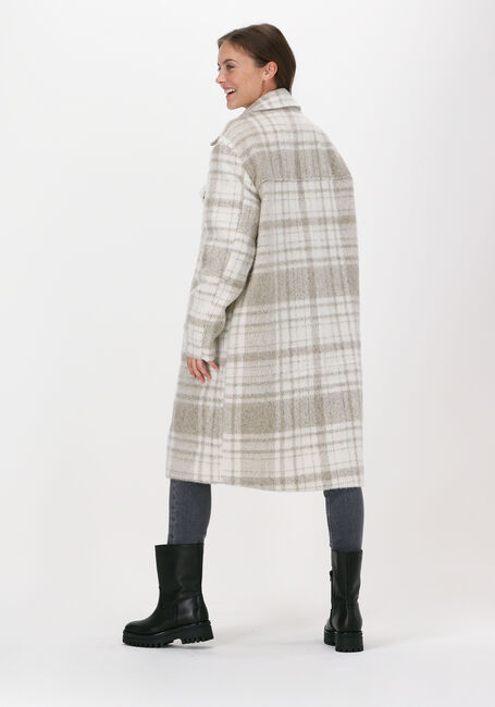 Beige NA-KD Mäntel BRUSHED CHECKED CHEST POCKET L - large