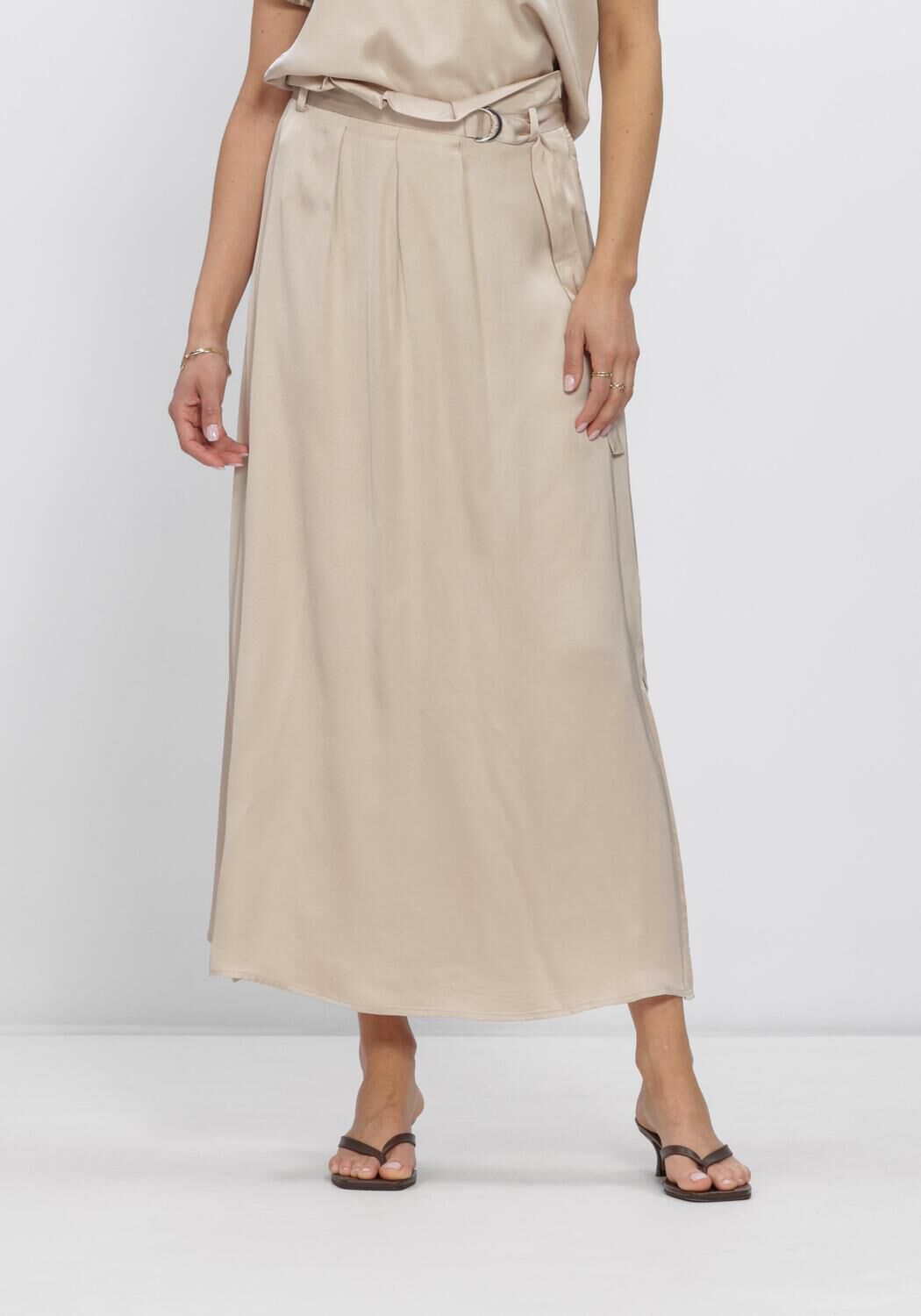 Beige BRUUNS BAZAAR Midirock WECKIABBSURINA SKIRT - large