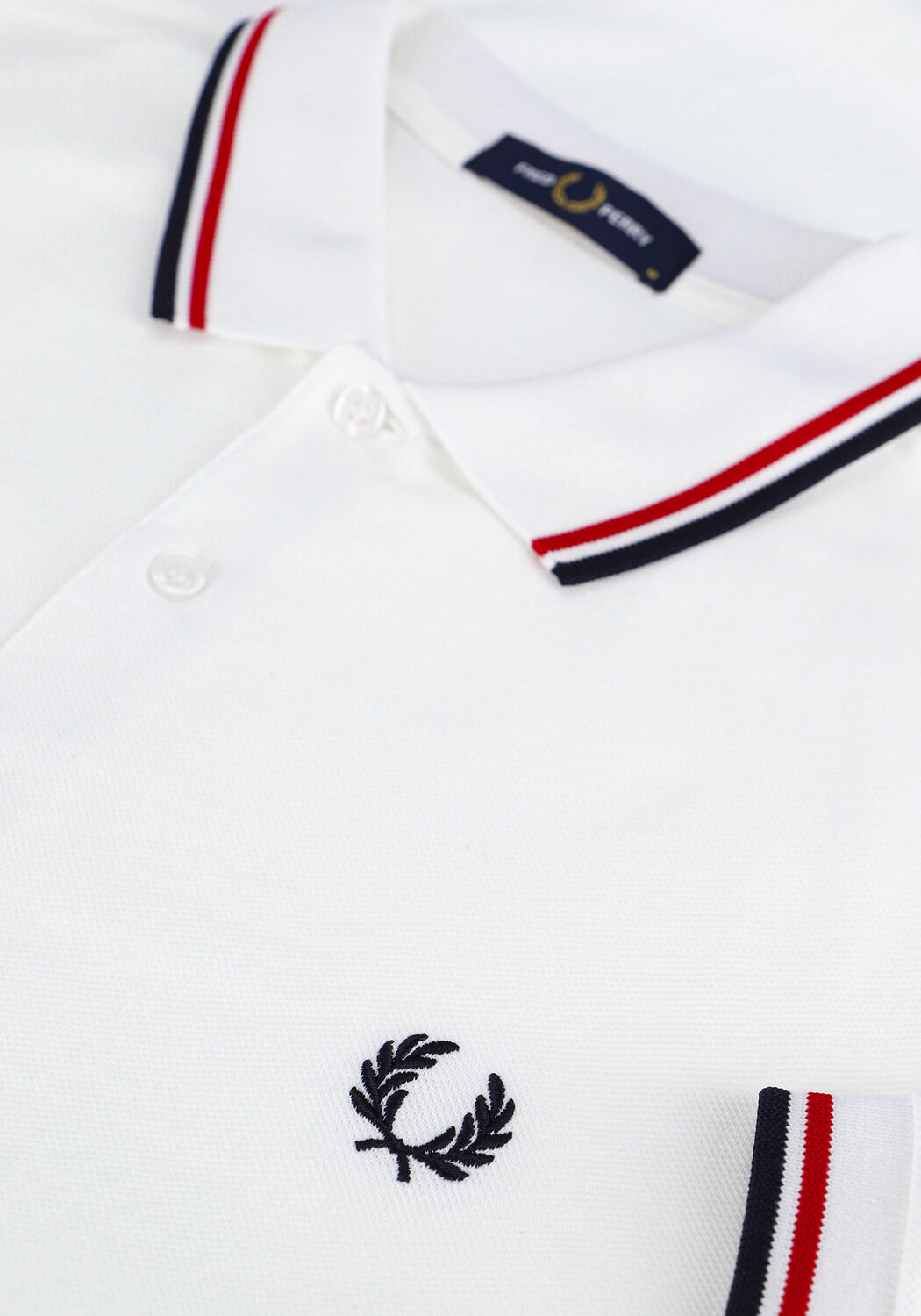 Wei&szlig;e FRED PERRY Polo-Shirt TWIN TIPPED FRED PERRY SHIRT - large
