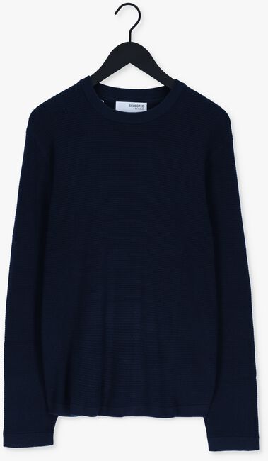 Blaue SELECTED HOMME Pullover ROCKS LS KNIT CREW NECK W NAW - large