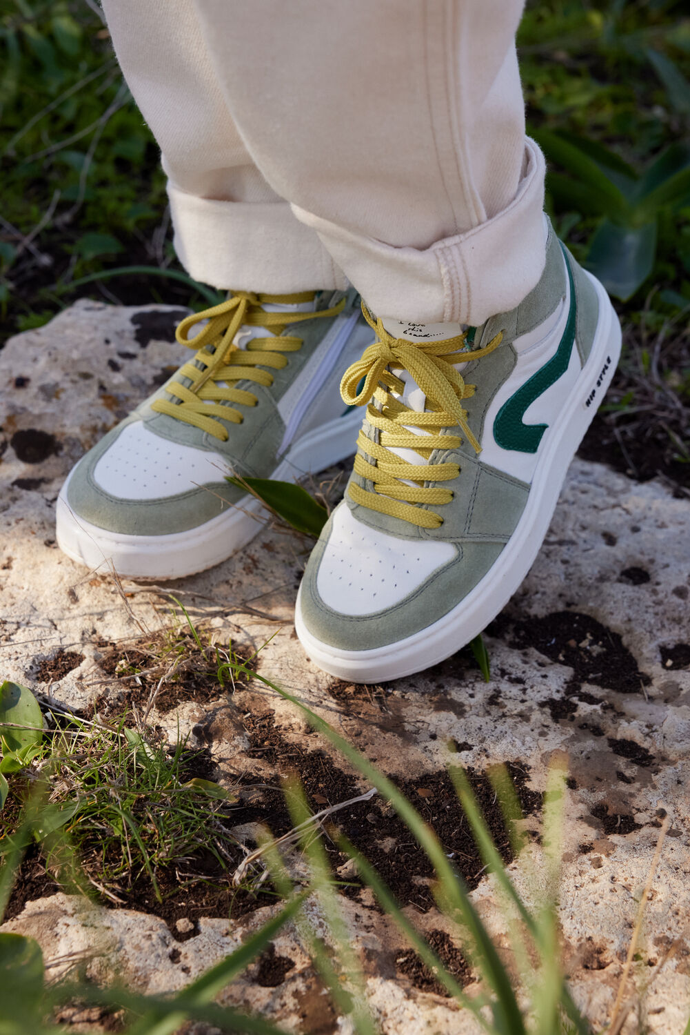 Gr&uuml;ne HIP Sneaker High H1665 - large