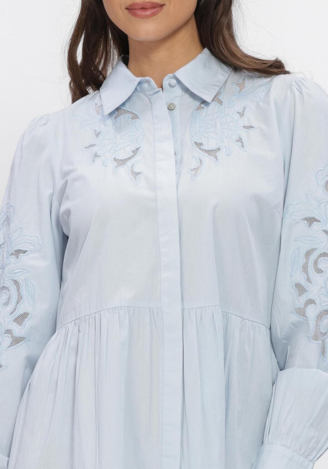 Blaue Y.A.S. Minikleid YASZIMIA LS SHIRT DRESS - large