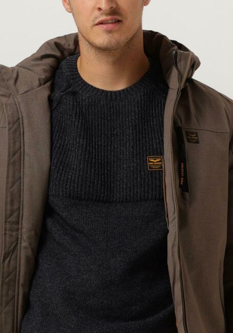 Braune PME LEGEND Parkas SEMI LONG JACKET STRATOR ICON 2.0 MELANGE TWILL - large