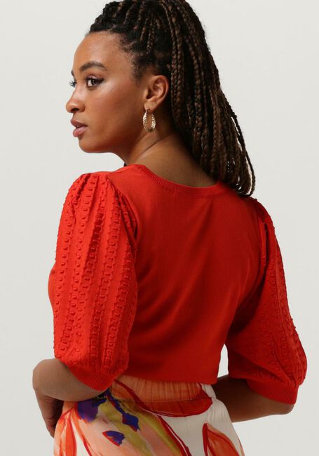 Orangene JANSEN AMSTERDAM Top K136 KNITTED TOP 3/4 PUFFED SLEEVE - large