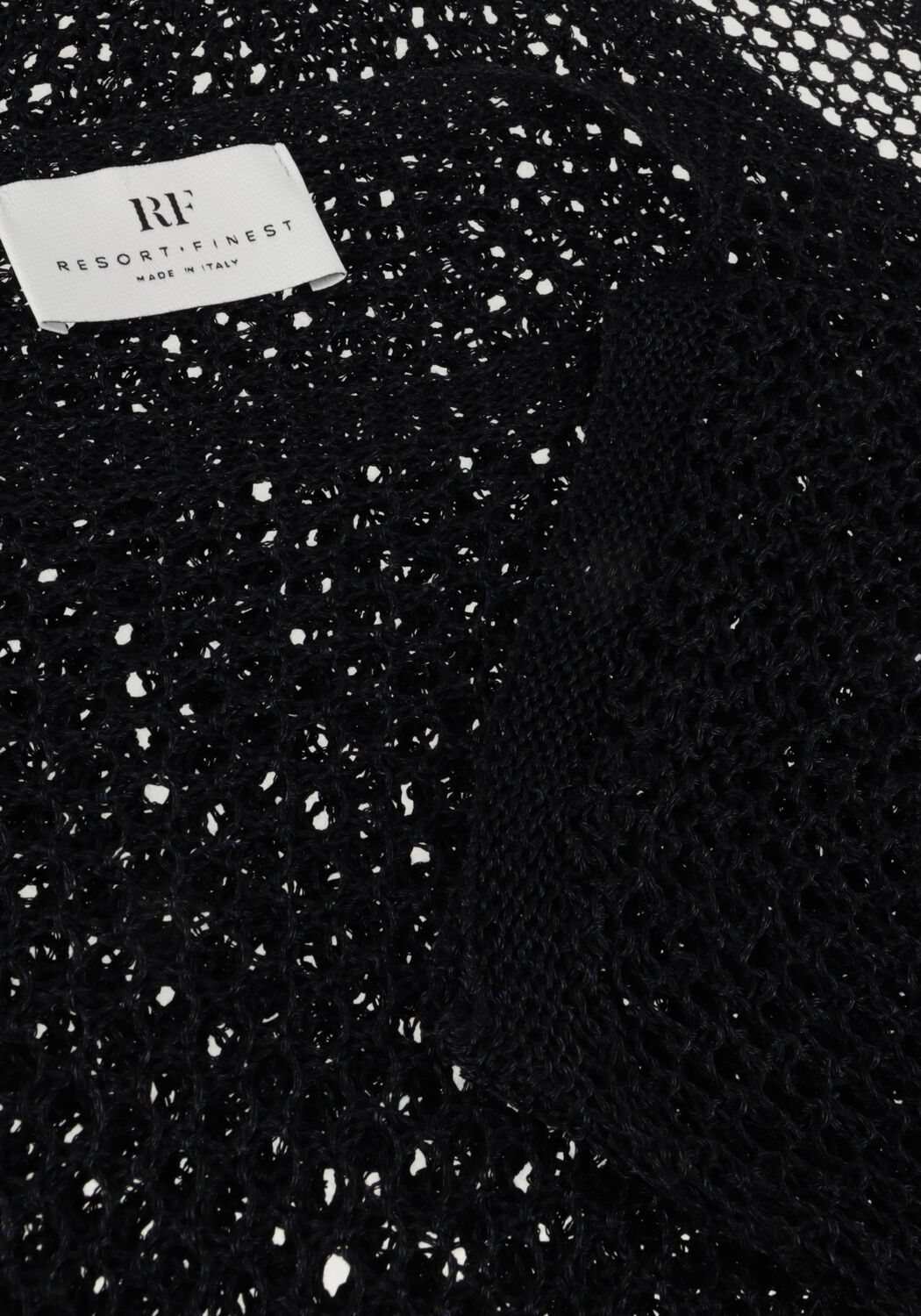 Schwarze RESORT FINEST Pullover CROCHET SWEATER - large