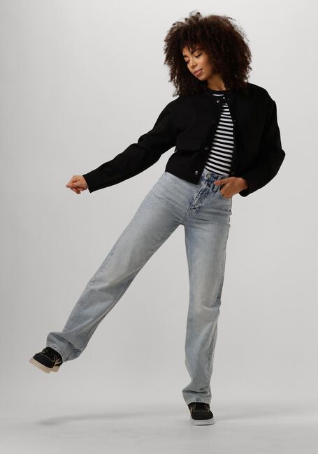 Schwarze CALVIN KLEIN Tops & T-shirts WOVEN LABEL RIB LONG SLEEVE - large