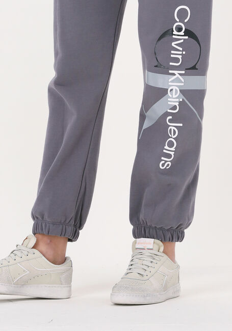 Graue CALVIN KLEIN Jogginghose TWO TONE MONOGRAM JOG PANT - large