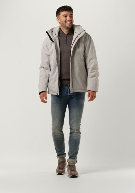 Taupe PROFUOMO Rollkragenpullover PULLOVER HALFZIP - large