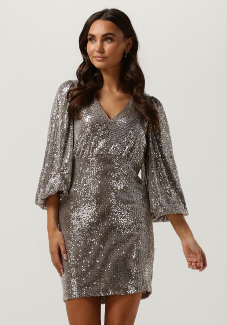 Silberne Y.A.S. Minikleid YASSTEEL 3/4 DRESS - large