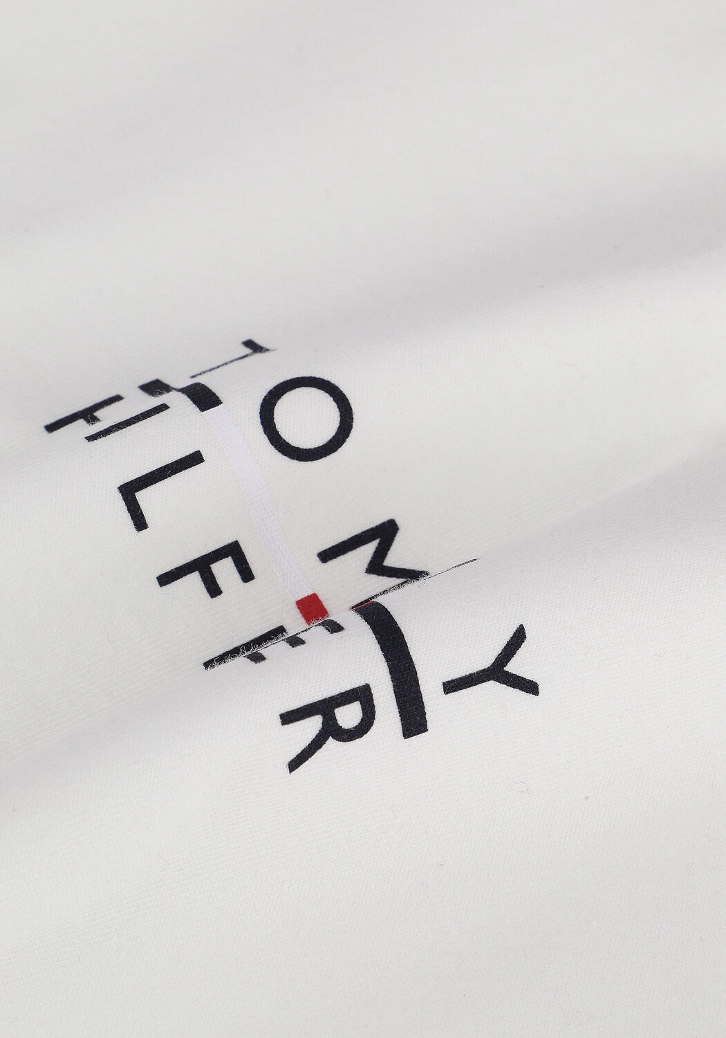 Wei&szlig;e TOMMY HILFIGER T-shirt SQUARE LOGO TEE - large