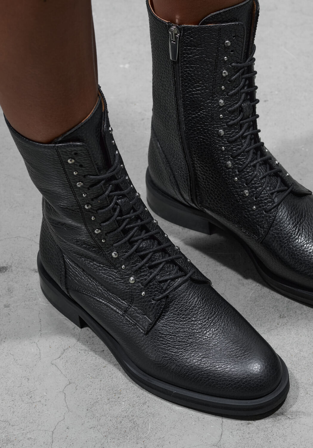 Schwarze STEFANO LAURAN Stiefeletten B5666 - large