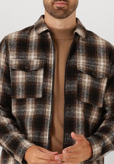 Braune ANERKJENDT Overshirts AKHANKY WOOL OS - large