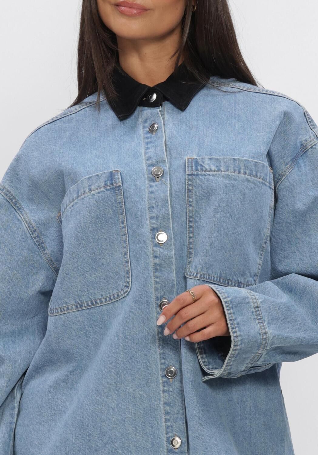 Hellblau EDITED Blusen AMBER SHIRT - large