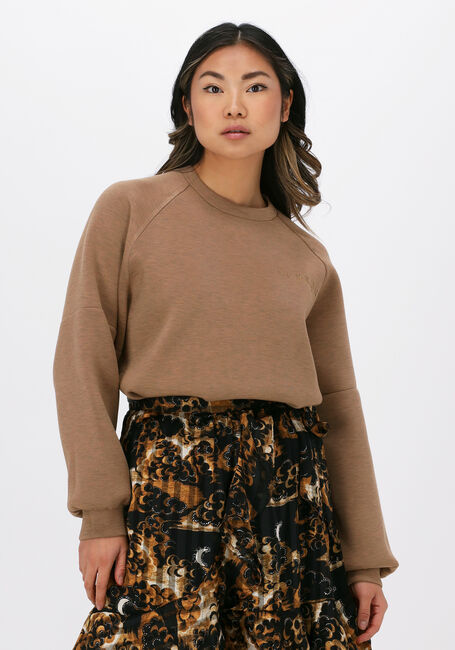 Camelfarbene HUNKON Pullover 450 SARA SWEATSHIRT - large