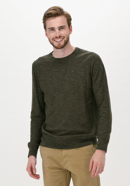 Dunkelgrün DSTREZZED Pullover TURTLE NECK CABLE STRUCTURE NA - large
