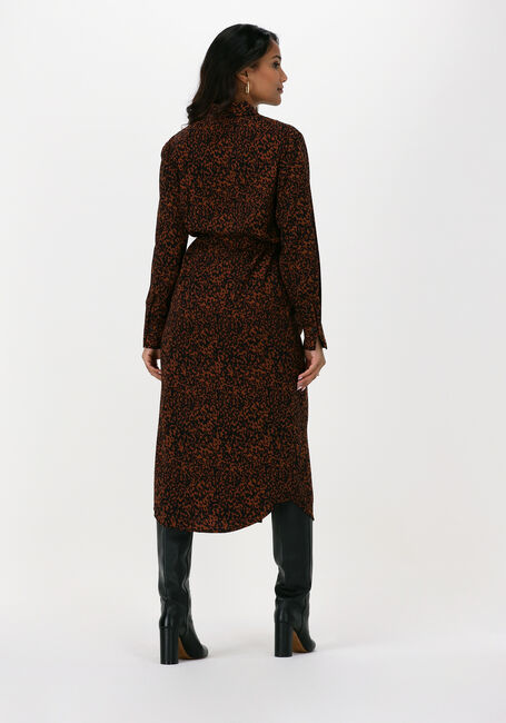 Braune ANOTHER LABEL Midikleid KUKKA ANIMAL DRESS - large