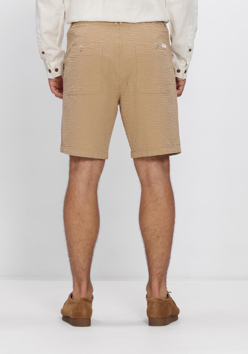 Beige ANERKJENDT Kurze Hose AKJAN SEERSUCKER SHORTS - large