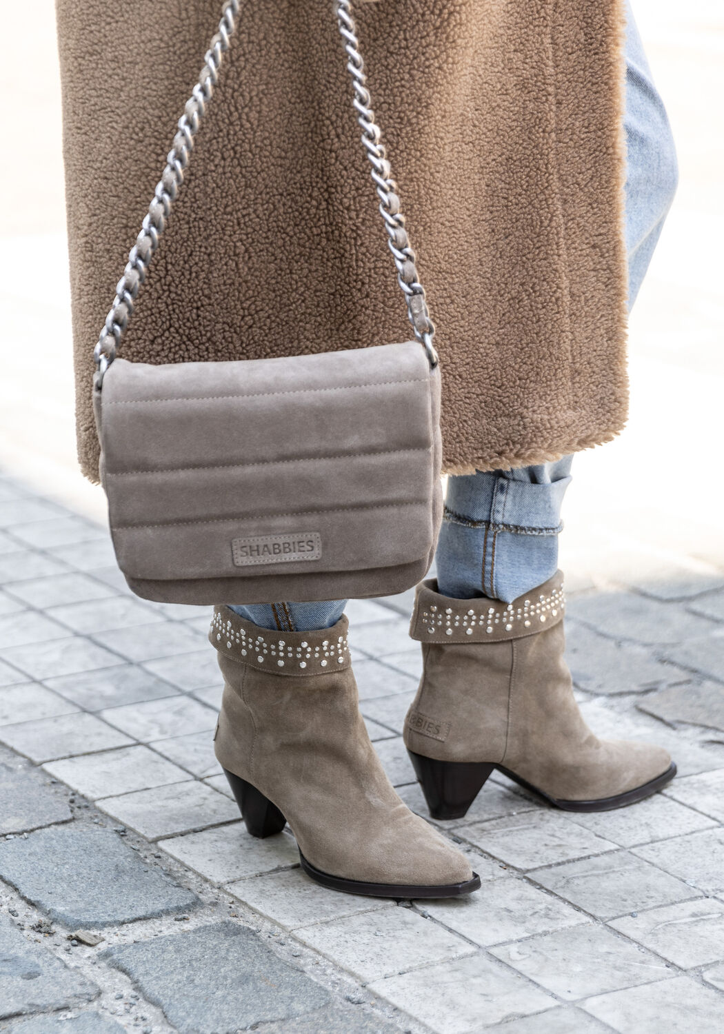 Braune SHABBIES BY WENDY Umh&auml;ngetasche WENDY PILLOW - large