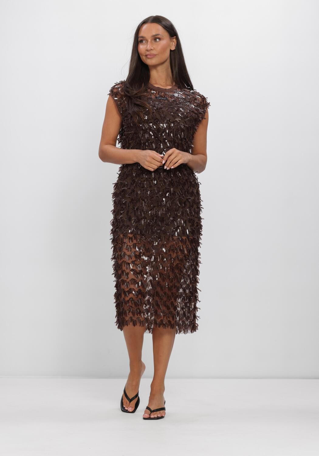 Braune HAUTE L'AMITI&Eacute; Kleider LIMONE DRESS - large
