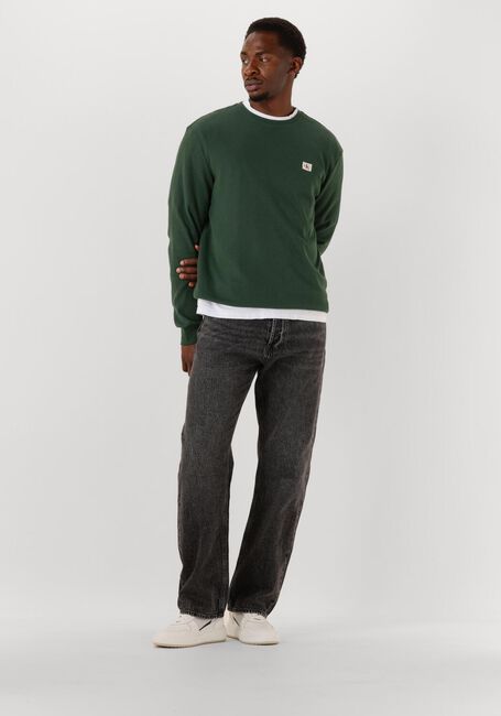 Dunkelgrün CALVIN KLEIN Pullover LS WAFFLE BADGE CREWNK TEE - large