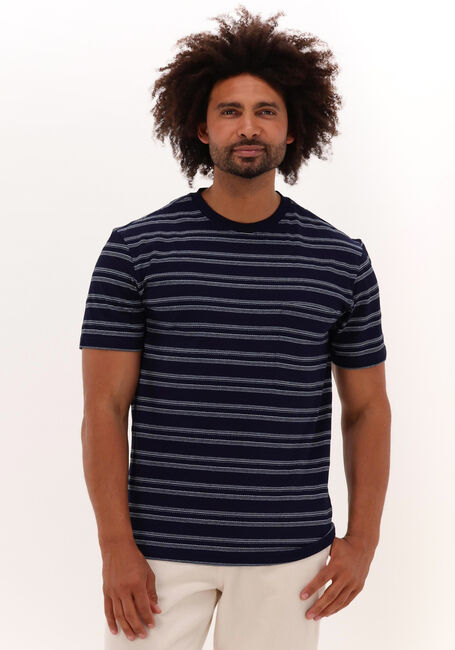 Dunkelblau ANERKJENDT T-shirt AKKIKKI CURVE STRIPE TEE - large