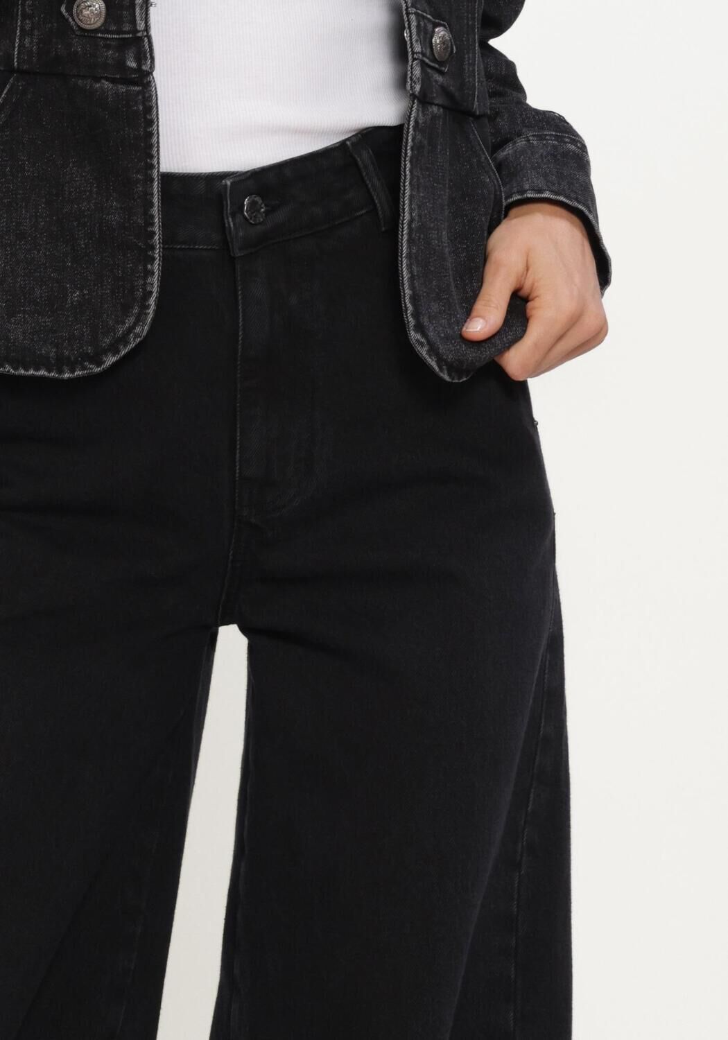 Schwarze HAUTE L'AMITI&Eacute; Hosen DENIM HAREM TALL PANT BLACK - large