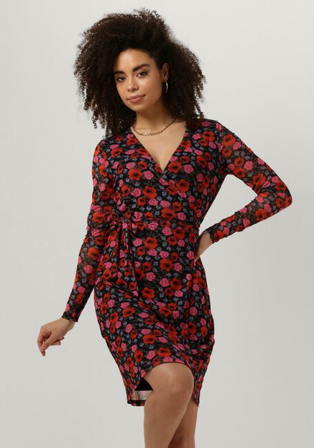 Mehrfarbige/Bunte MODSTRÖM Minikleid BINNA PRINT WRAP DRESS - large
